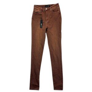 Fashion Nova Tall Skinny Jeans Women’s‎ 9 Brown Stretch High Rise Give It a Shot